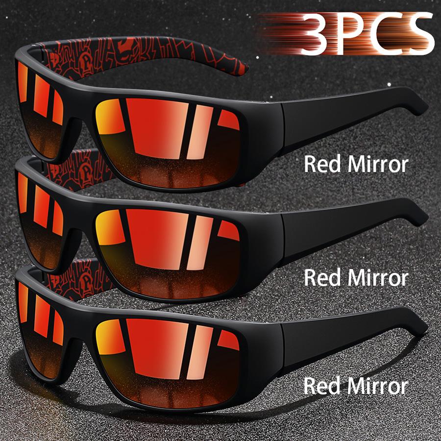 3 Stück Mode Vintage Angeln Radfahren Sport Sonnenbrille Männer Frauen Laufen Bergsteigen Sport Mann Sonnenbrille UV400 Brillen