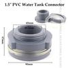 1PCS PVC 1/2"3/4"1"Water Tank Connector Drain Pipe Accessories Aquarium Joints Water Pipe Fittings Thread Adaptor Tank Bulkhead