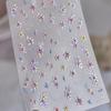 5D Pink Blue Bear Dessert Cake Pudding Candy Cane English Slogan Nail Art Stickers Cute Baby Bear Party Embossed Decals