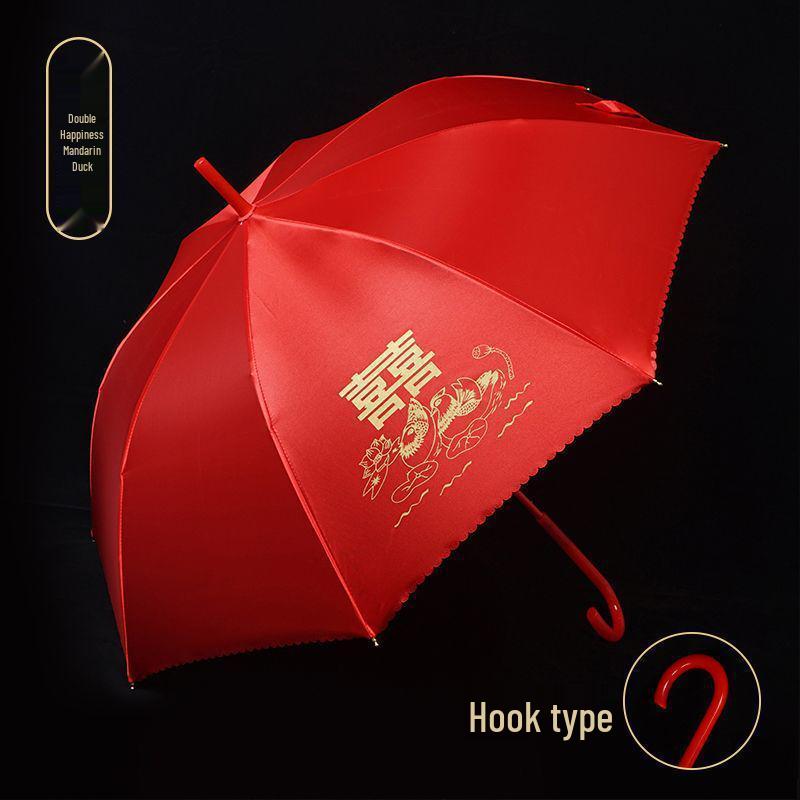 Свадебный красный зонт: Элегантный китайский стиль для свадебных торжеств и выкупа невесты.