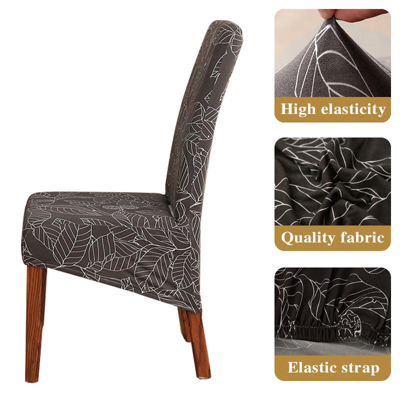 Pokrowiec na krzesło w rozmiarze XL z nadrukiem, elastyczny, z długim oparciem, z pokrowcem na krzesło do jadalni, hotelu, bankietów, dekoracji wnętrz