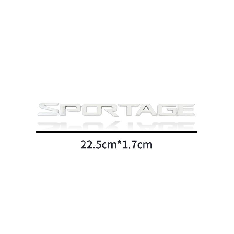 ABCDFV1 3D ABS Car Stickers Sportage R Auto Letter Logo Decoration Rear Bumper Tail Door Trunk Decals For KIA Car Styling Accessories