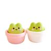 Silent Finger Button Fidget Clicker Keychain Soft Slow Rebound Anti-Stress Mini Toy for ADHD People Daily Relaxation