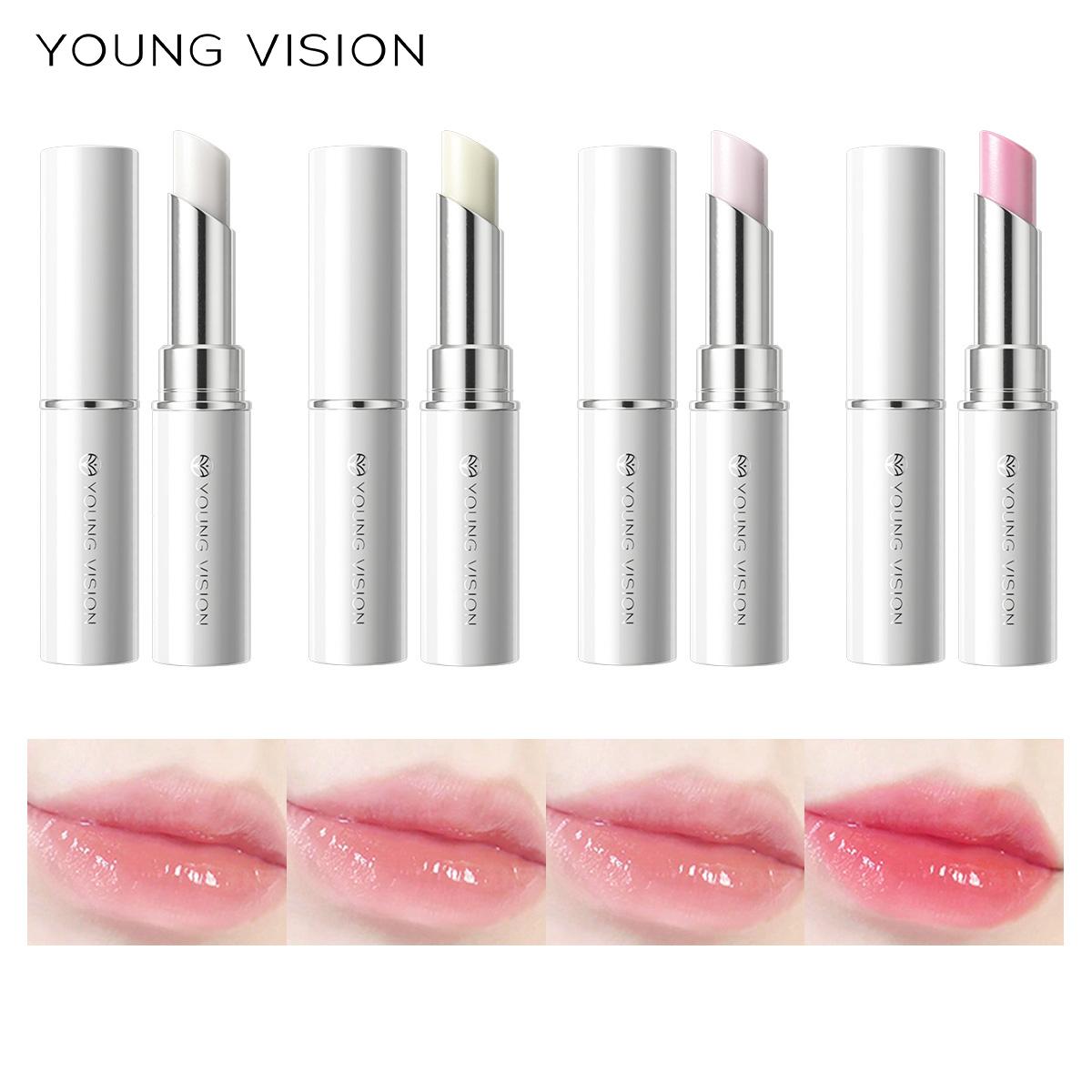 4pcs Temperature Change Lip Balm Set, Fruit Flavored Moisturizing Color Changing Lipstick, Clear to Pink Hydrating Lip Care Makeup 4pcs