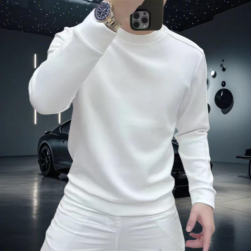 Стильный мужской вельветовый худи с длинным рукавом, круглым вырезом, тяжелый, повседневный, осенний, 2025 XXXL