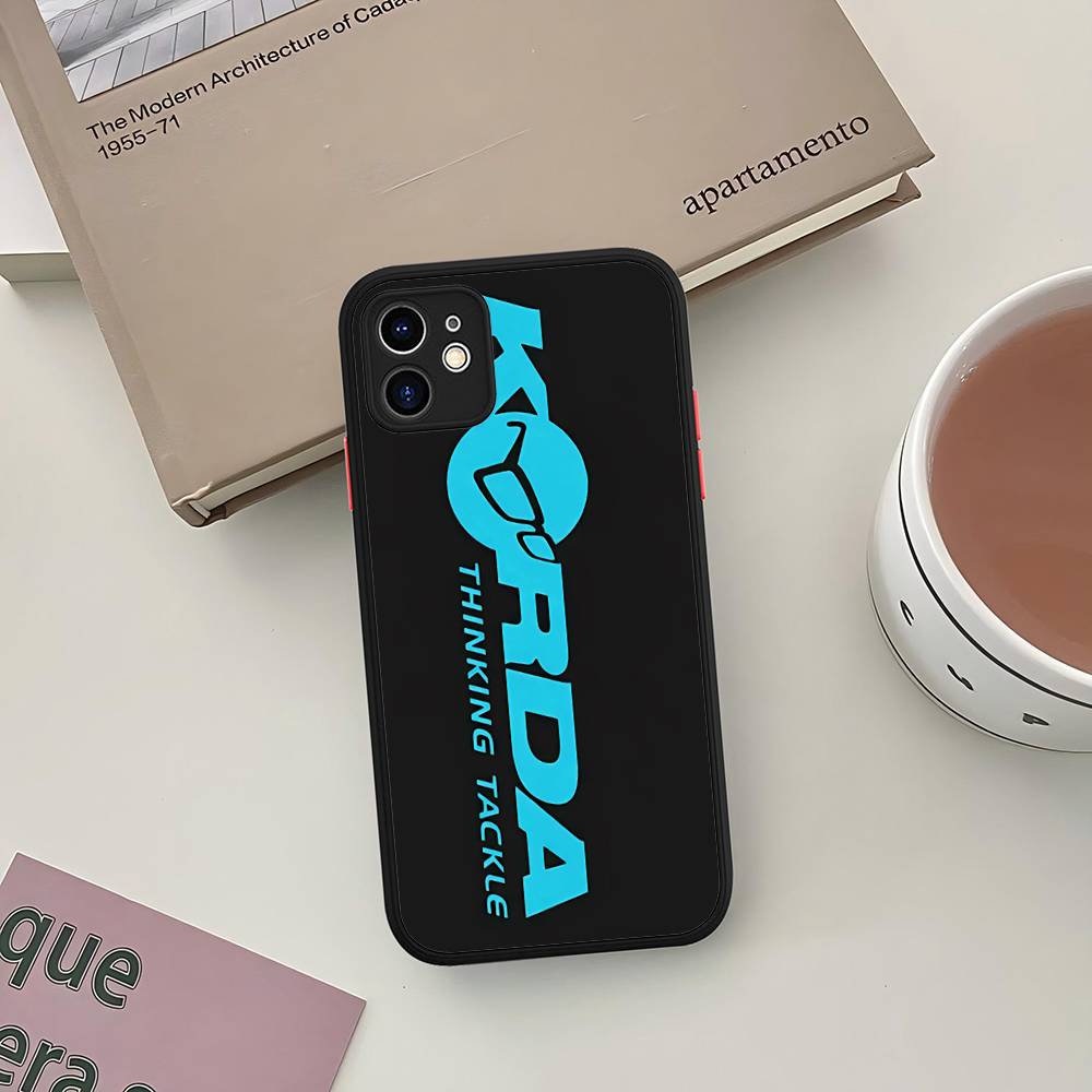 K-Korda Fishing Logo Silikonhülle Für IPhone 16 15 14 13 12 11 Pro Max Plus X XS MAX Stoßfeste Matte Abdeckung