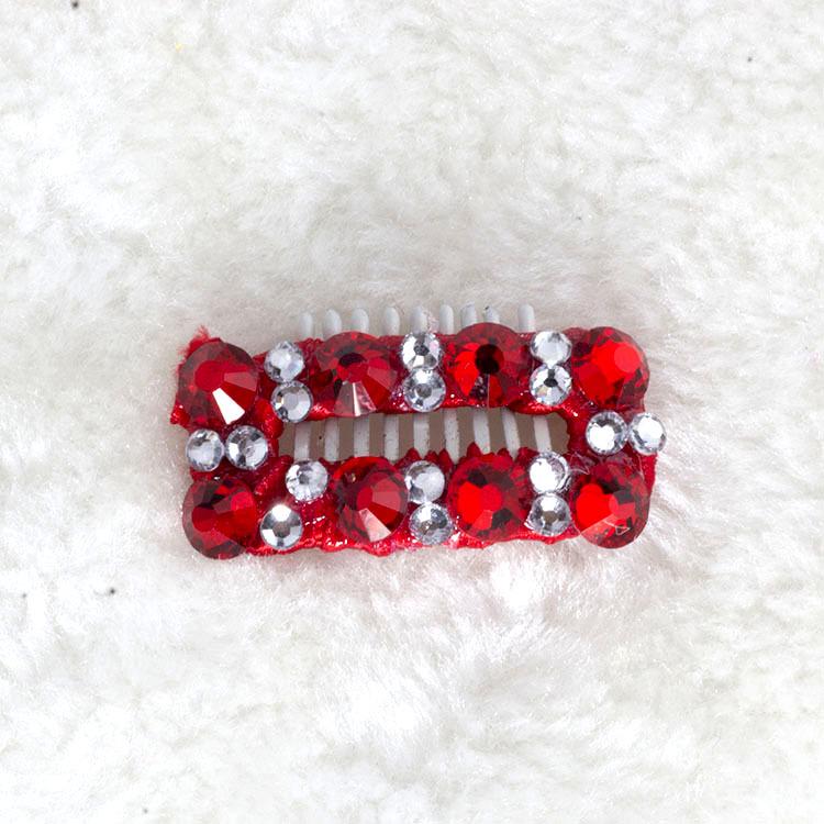 Maltese Rhinestone Puppy & Kitten Hair Clip - Universal Handmade Pet Accessory
