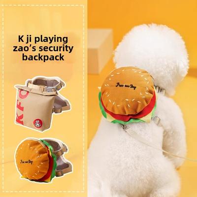 Pet Dog Self-backpack Leash Out Artifact Bigbear Teddy Pomeranian Small Dog Chest Back Anti-break Free
