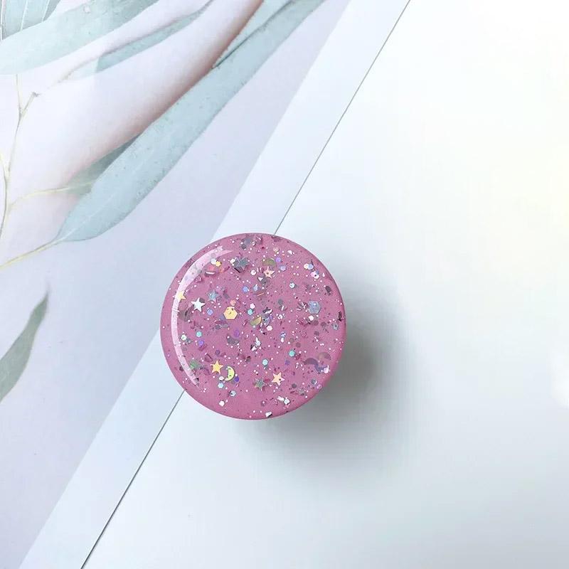 Pop Grip 3D Finger Phone Stand Grips Sockets Starry Sky Glitter Glue Mobile Phone and Tablet Lazy Holder For iPhone Samsung