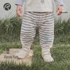 Guaiqixiong Baby Pure Cotton Striped Jogger Pants