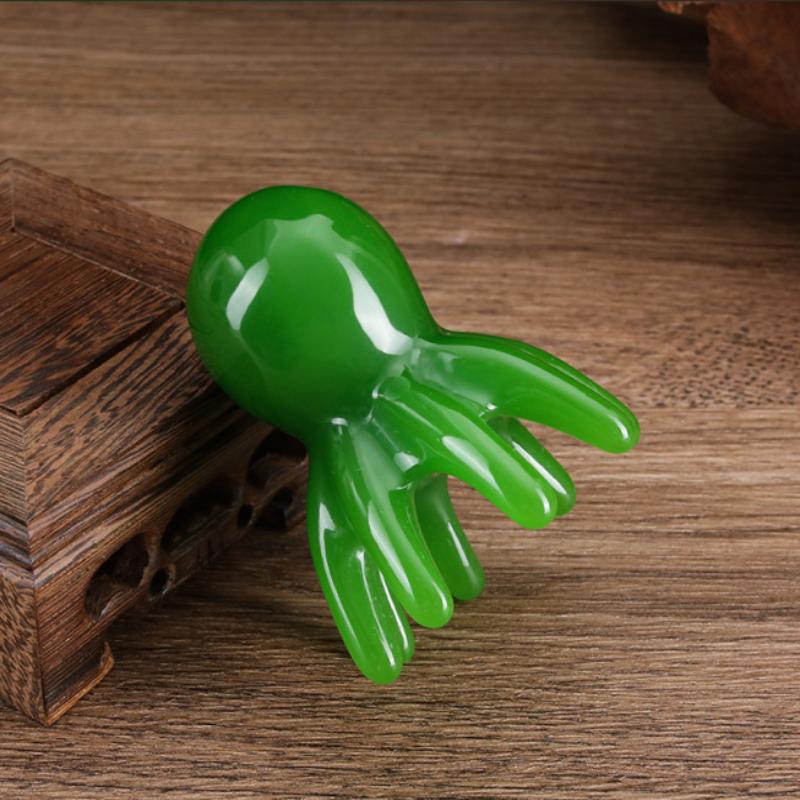 

Эргономичный массажер Гуа Ша из смолы в форме головы осьминога, портативный инструмент для точечного массажа лица, тела, кожи головы, спа-качества, для домашнего и дорожного использования