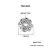Sterling Silver Hollow Flower Base Spiral Cap Spacer Beads for DIY Tibetan Silver Bracelets