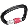 Mountaineering D Locking Carabiner Clips Alloy Heavy Duty Carabiner for Climbing