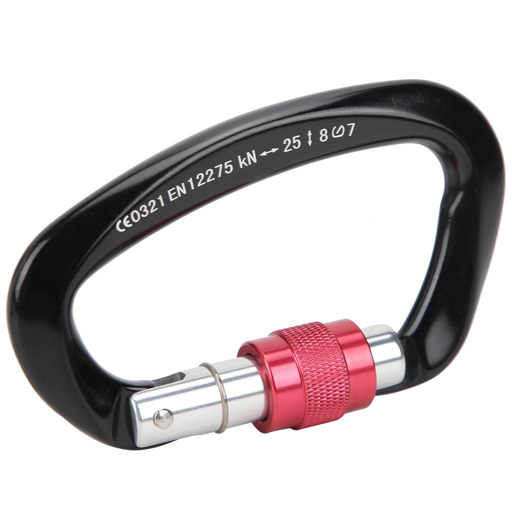 Mountaineering D Locking Carabiner Clips Alloy Heavy Duty Carabiner for Climbing