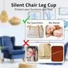 Silicone Chair Leg Caps 16/24/32pcs Table Foot Dust Covers Round/Square Furniture Leveling Legs Cups Home Floor Protector
