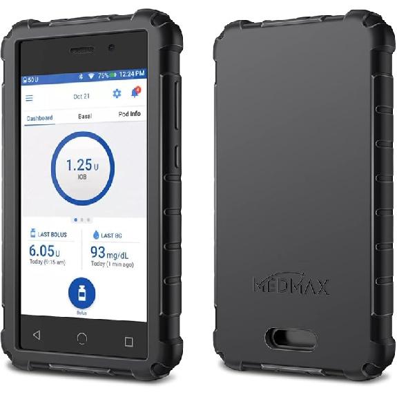 Силиконовый чехол для Omnipod Dash PDM (Персональный менеджер по диабету), Легкий Ударопрочный Противоскользящий Защитный Чехол Мягкая Гелевая Кожа с Выступающим Бортиком для