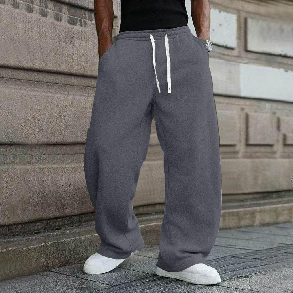 Men's Drawstring Sweatpants Loose Fit Casual Joggers for Everyday Wear