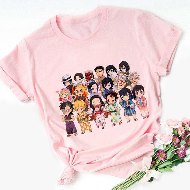 Nezuko Kamado Kimetsu No Yaiba Imprimare Roz Tricouri copii Copii Bebeluși Drăguț Harajuku Kawaii Haine Băiat Fată Topuri Cadou, Drop Ship
