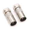 F Type Male Plug to RF Coax Male Plug Jack Coax Coaxial Connector Adapter