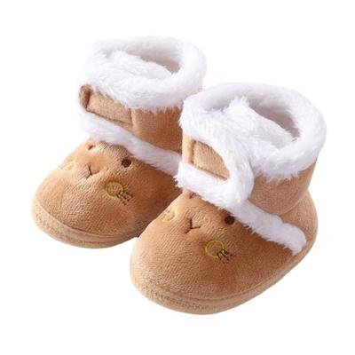 Botas cálidas de invierno para recién nacidos, zapatos para bebés y niños, botas de nieve de piel de suela suave, zapatos de cuna antideslizantes para primeros pasos