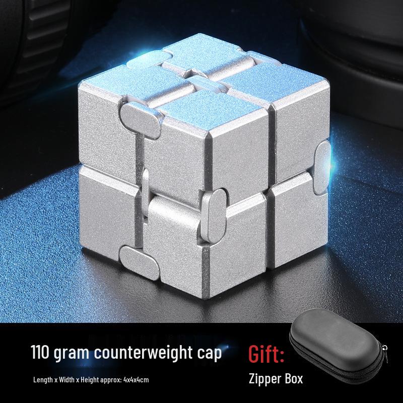 Cube Infini en Alliage Métallique Jouet Décompression Doigt pour Adultes