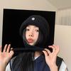 Winter Warm Knit Hat for Women Girl Button EarFlap Beanie Hat Outdoor Activity Scarf Cap Windproof Headwear Pullover Hat
