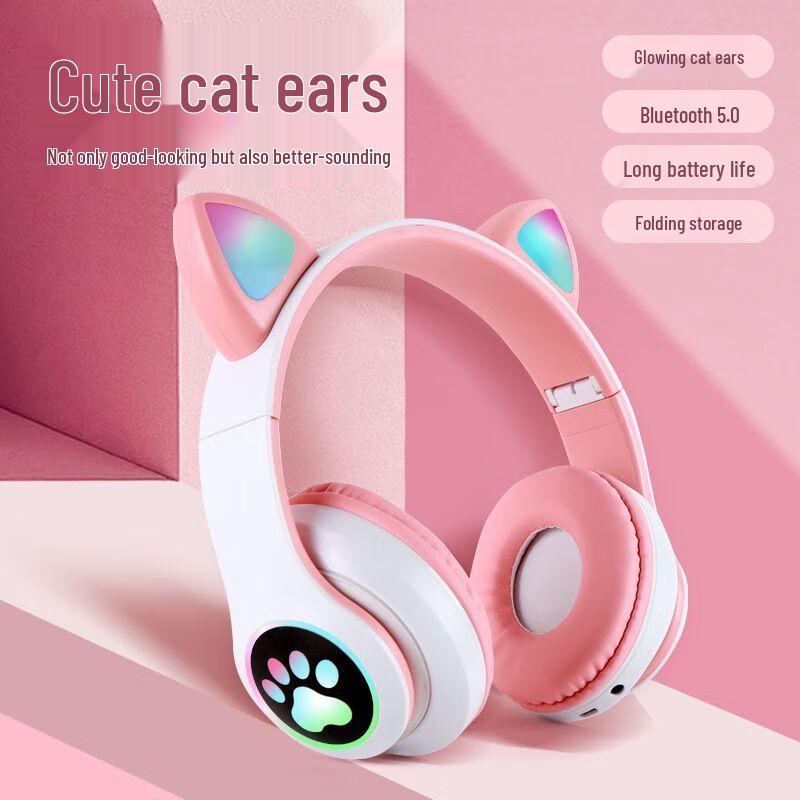 High-Value Foldable Bluetooth Cat Ear Headband Headphones STN-28