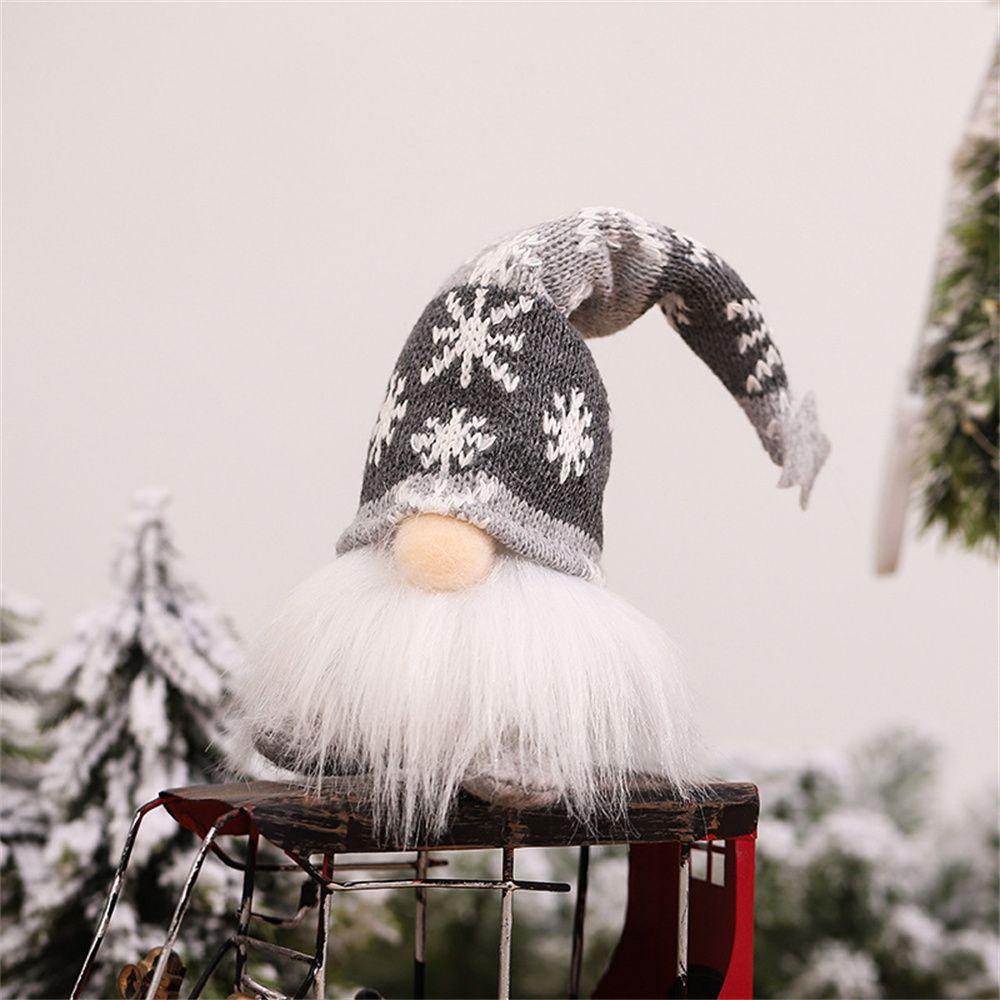 Toys Christmas Decoration Festival Ornaments Old Man Rudolph Glowing Elf Dwarf Goblin Lights Doll