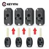 KEYYOU 10PC Modified Car Key For Honda Accord Civic CRV Pilot 2007 2008 2009 2010 2011 2012 2013 Remote 2/3/4 Buttons Flip Shell