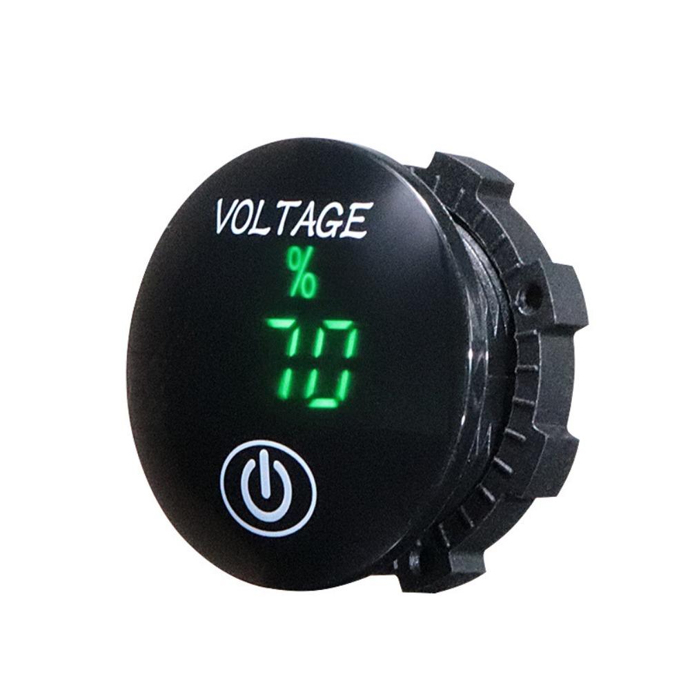 Rundes Auto-Voltmeter 5V-48V Batteriekapazitätsanzeige Messgerät Autozubehör Auto-Spannungsmesser