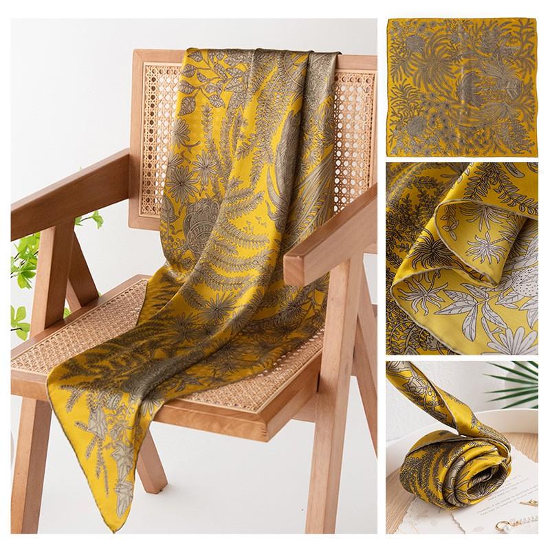 Silk Scarf Mom 100% Mulberry Square Shawl Premium Gift Women Fashionable All-Season Accessory