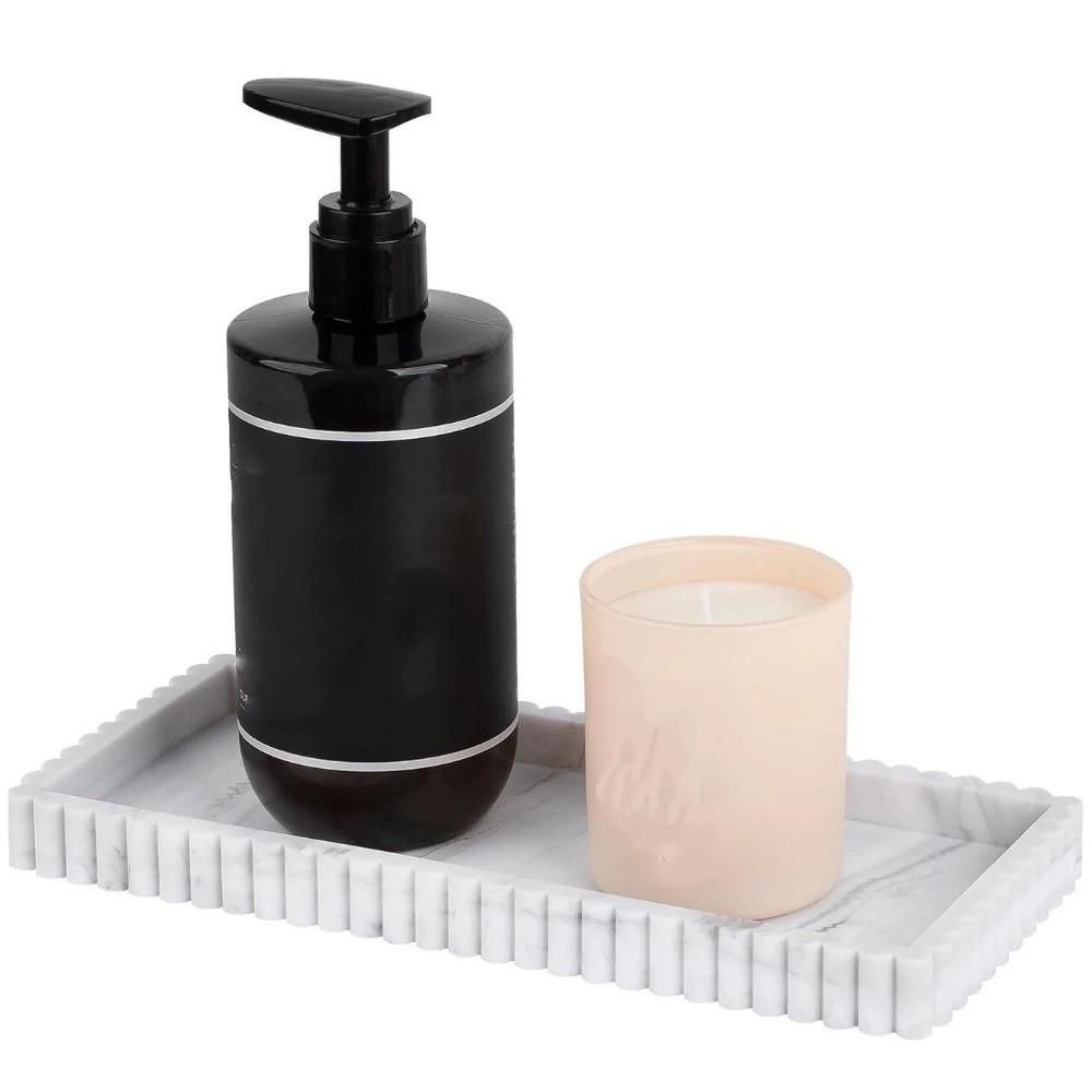 Wavy Decorative Tray Silicone Storage Tray Elegant Candle Holder Tray  Coffee Table Marble