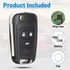 Car Key Fob Keyless Entry Remote Flip Replacement for 2010- Chevy Cruze Camaro Impala Equinox Malibu Sonic/GMC Terrain/Buick Lacrosse Regal Verano