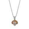 European-American Quirky Christmas V for Vendetta Clown Hip-Hop Pendant Necklace with Full Diamond Design
