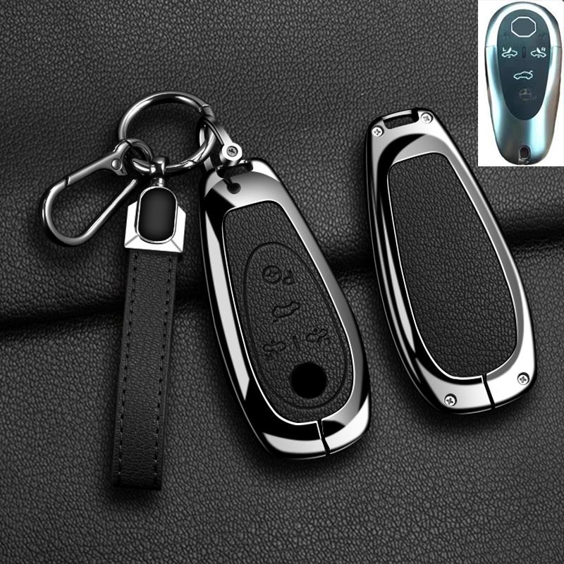 New Fashion Car Remote Key Case Cover for Morris Garages MG Cyberster Zinc Alloy Leather Protection Shell Keychain Accessories