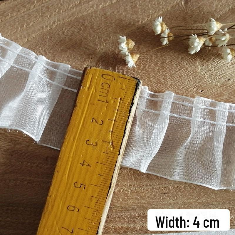 Japanese Black Pleated Lace Skirt DIY Accessories for Baby Clothes and Decorative Curtains