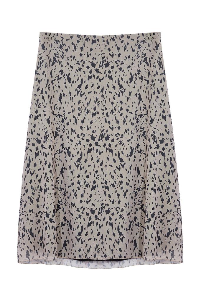 Women's Fashion Beige Knitted Plus Size Skirt