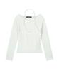 Yusim Twist Soft Wool Knit Top Ivory