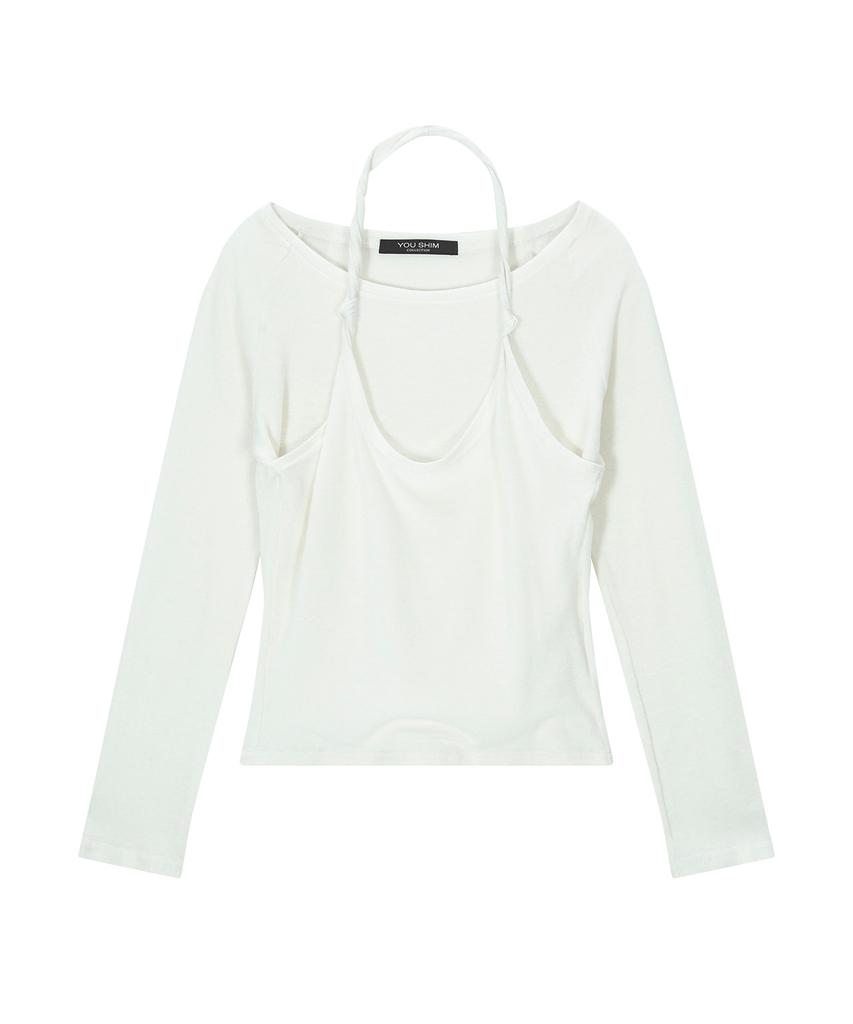 Yusim Twist Soft Wool Knit Top Ivory