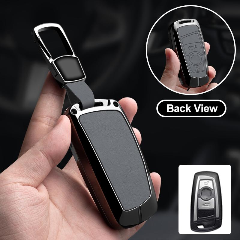 Zinc Alloy Leather Car Key Fob Case For Bmw 1 3 5 7 Series 530I X1 X3 X4 X5 F10 F15 F16 F20 F30 F18 F25 M3 M4 E34 Auto Parts