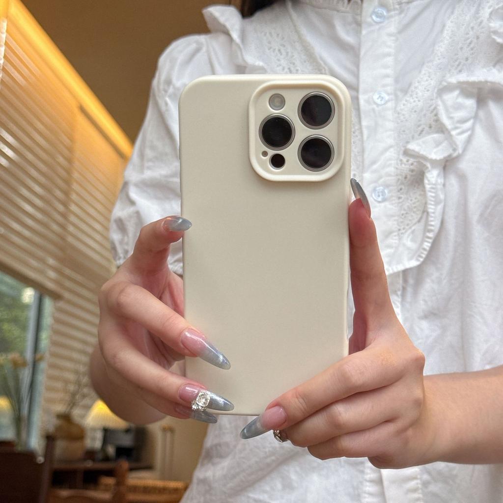Niche solid color convex lens matte case for iPhone16Pro max mobile phone case Apple 15 new 14/13