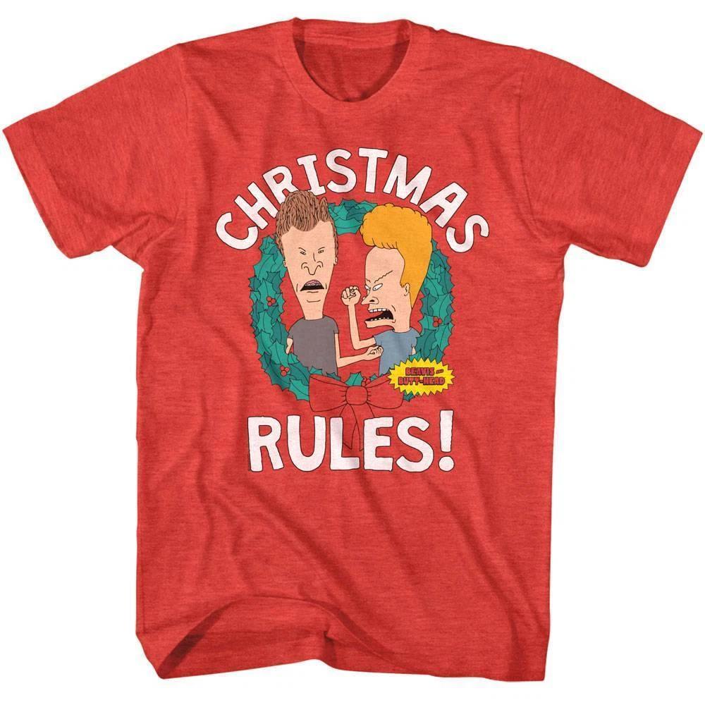 Beavis and Butthead Christmas Rules Men s T Shirt L