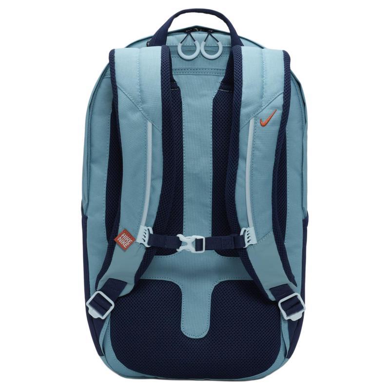 Nike Polyester With Nylon Backpack Regular Unisex Denim Turquoise & Midnight Marine Blue & Vintage Coral Casual DJ9678-464