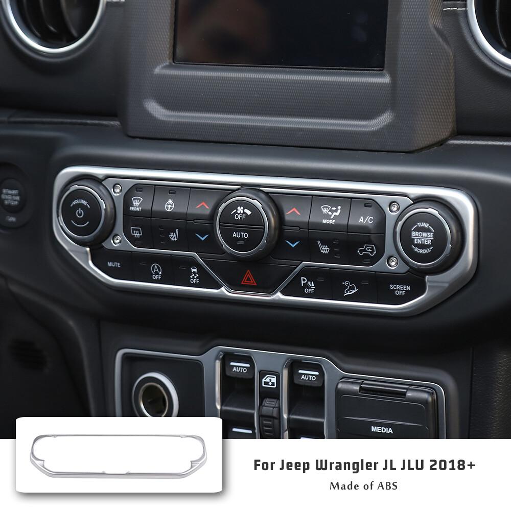 Central Air Conditioner Vent Panel Decor Trim for Jeep Wrangler JL/ JT Silver