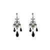 Elegant Retro Black Crystal Tassel Earrings - High-End Luxury for Women (2025)