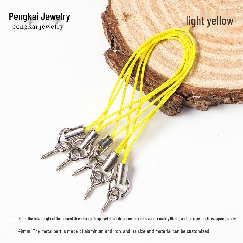 

Красочный ремешок для мобильного телефона с подвеской в виде булавки с петелькой и веревочной куклой - DIY аксессуары для ювелирных изделий ручной работы