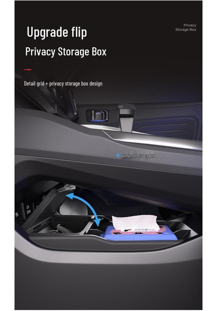 Geely Xingrui Center Console Organizer: Fits 25 Models, Xiaolong MAX Storage Box for Car Accessories Modification