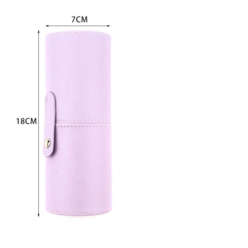 Cup Case Box for Make up Brush Pen PU Leather Makeup Storage Holder Cosmetic