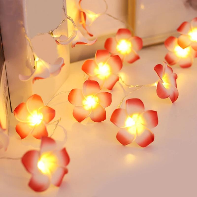 Artificial Flowers for Decoration Led String Lights Bedroom Home Decor Battery Operated Fairy Lights for Wedding Party