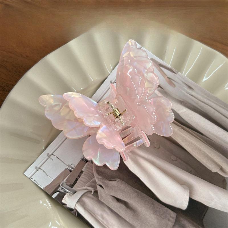 Fashion Colorful Fairy Butterfly Hair Claw Acetate Princess Butterfly Crab Hair Clips Women Girls Hairpin Hair Accessories Gift